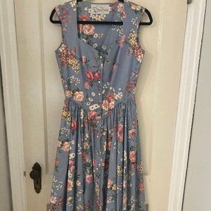 Vintage Suttles and Seawinds midi button-front floral sundress
